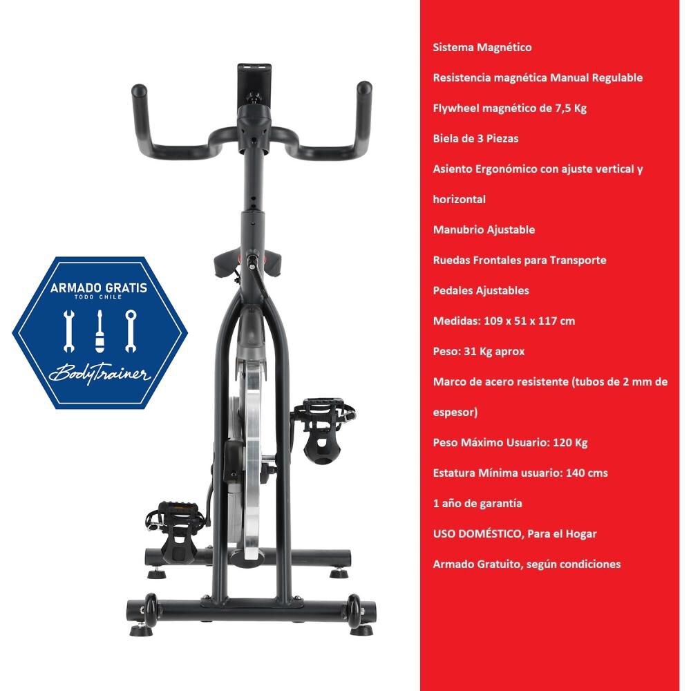 Bicicleta Spinning Magnetica Bodytrainer Spn 300 Mgntc image number 1.0