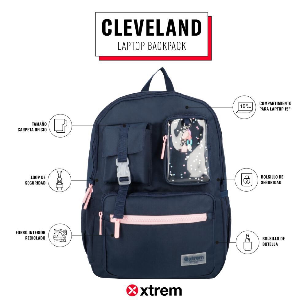 Mochila Notebook Xtrem Cleveland 5xt 15" image number 8.0