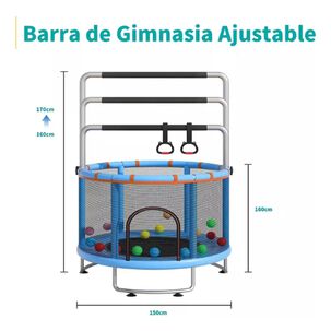 Trampol&iacute;n Para Ni&ntilde;os Y Adultos Con Red De Seguridad Gimnasia