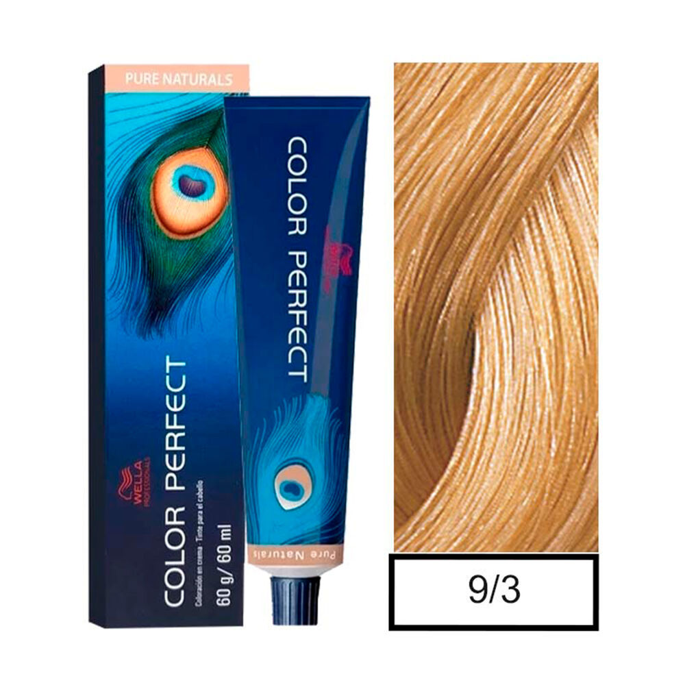 Wella - Tintura Permanente Color Perfect 9/3 Rubio Extra Claro Dorado 60gr + Oxidante 20vol 60ml image number 0.0