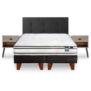 Cama Europea Flex Innova / 2 Plazas / Base Dividida + Set De Maderas