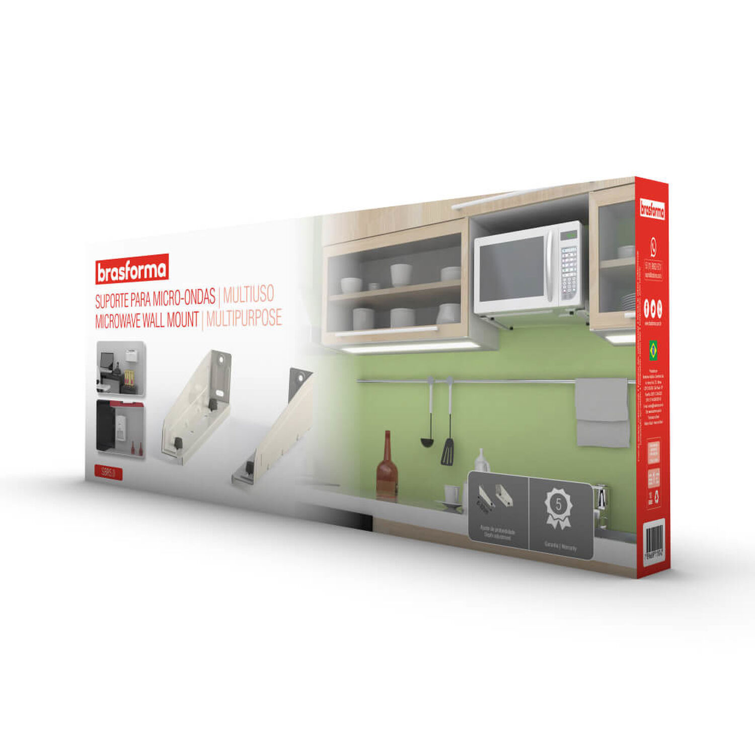 Soporte Impresora - Microndas Ajustable Blanco Sbr5.0 Brasforma image number 5.0