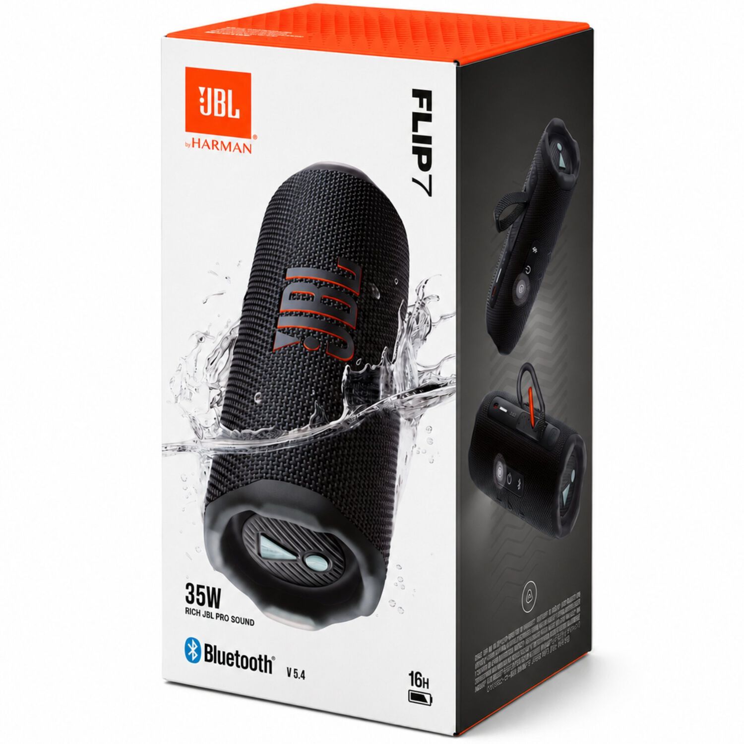 Parlante Blueooth Jbl Flip 7 Blk Waterproof 35w Sound Boost image number 0.0