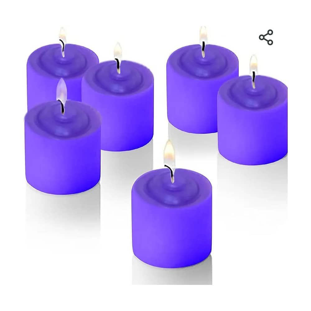 Set De 12 Velas Color Moradas image number 2.0