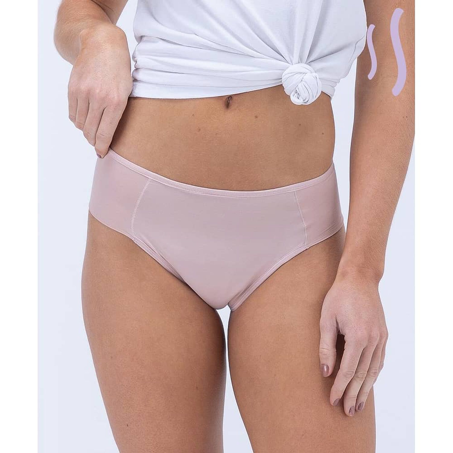 Pack 3 Calzones Menstruales Flujo Medio-alto Palo Rosa image number 0.0