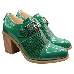 Botin Correa Hebilla Verde