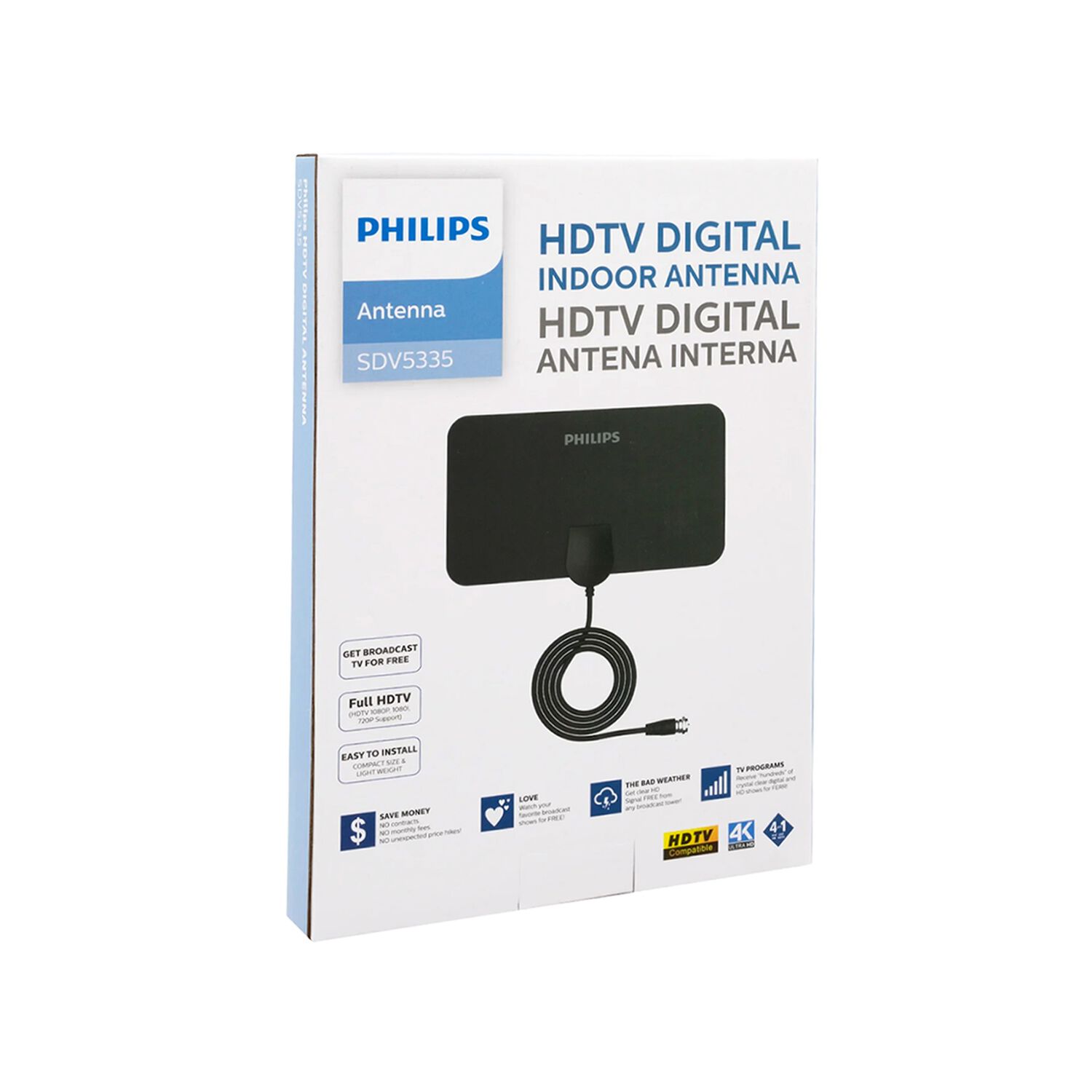 Antena Hdtv Indoor Plana Sdv5335 Philips image number 5.0