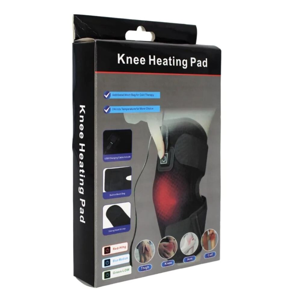 Rodillera Almohadilla Para Rodillas Termica Recargable Color Negro image number 2.0