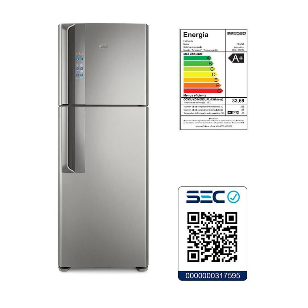 Refrigerador Top Freezer Fensa DF56S / No Frost / 474 Litros / A+ image number 6.0