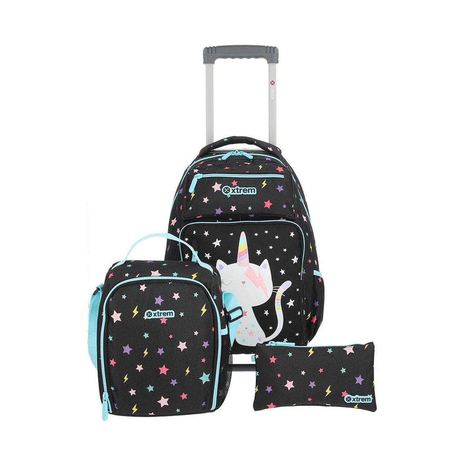 Mega Pack Mochila Urbana Unisex + Bolso Deportivo + Lonchera + Estuche Negro image number 0.0