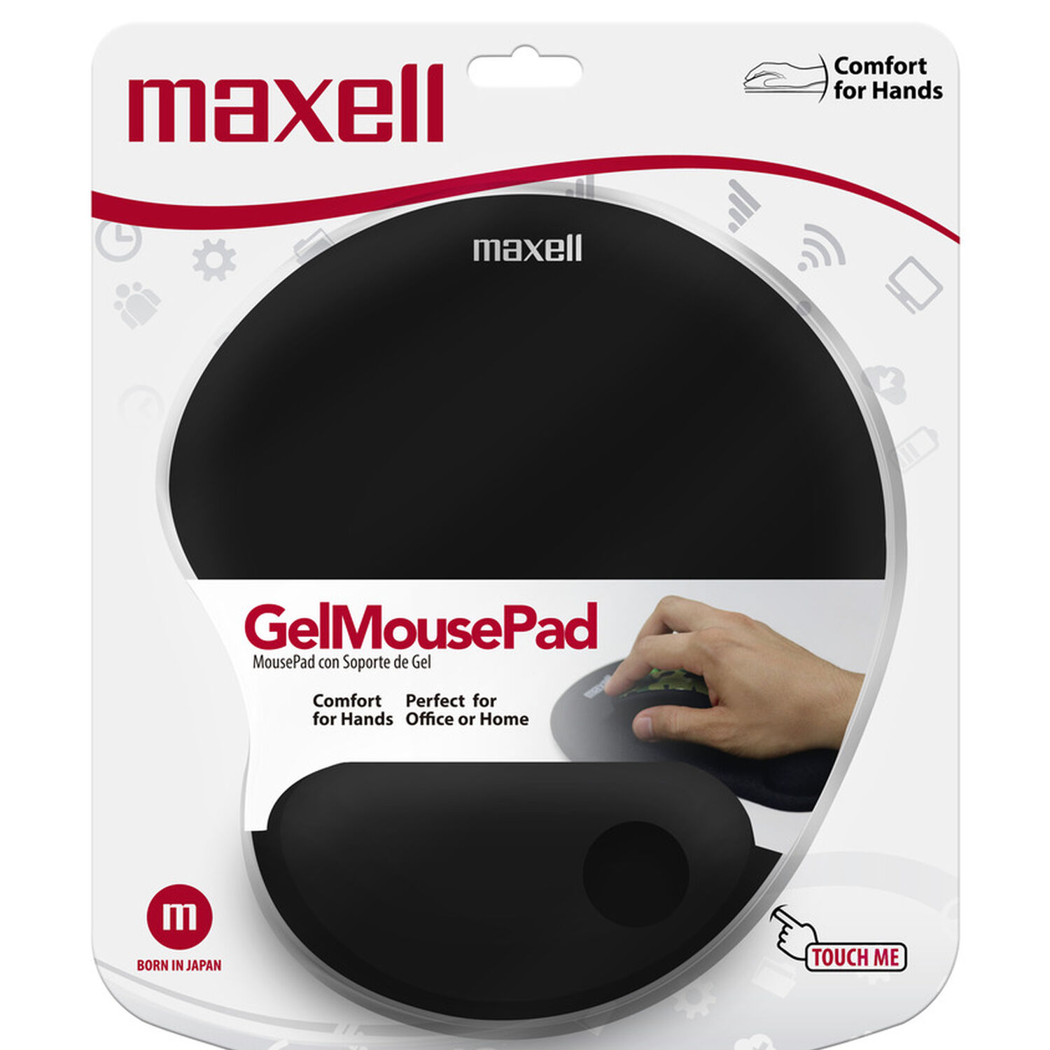Mouse Pad Gel Ergon&oacute;mico Maxell Negro image number 1.0