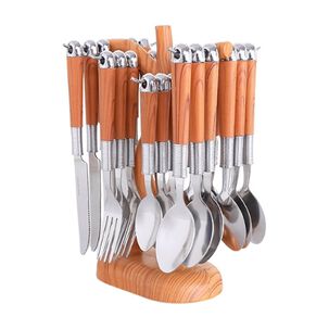 Set 24 Piezas Cubiertos Cuchilleria De Acero Inoxidable