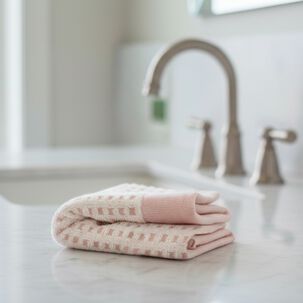 Toalla De Cara Mara Nautica Home 30x50cm Blanca-rosada