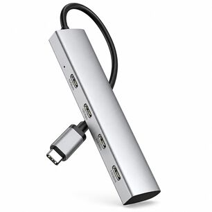 Hub Usb-c 3.2 De Aluminio Con 4 Puertos Usb-c De 10 Gbps