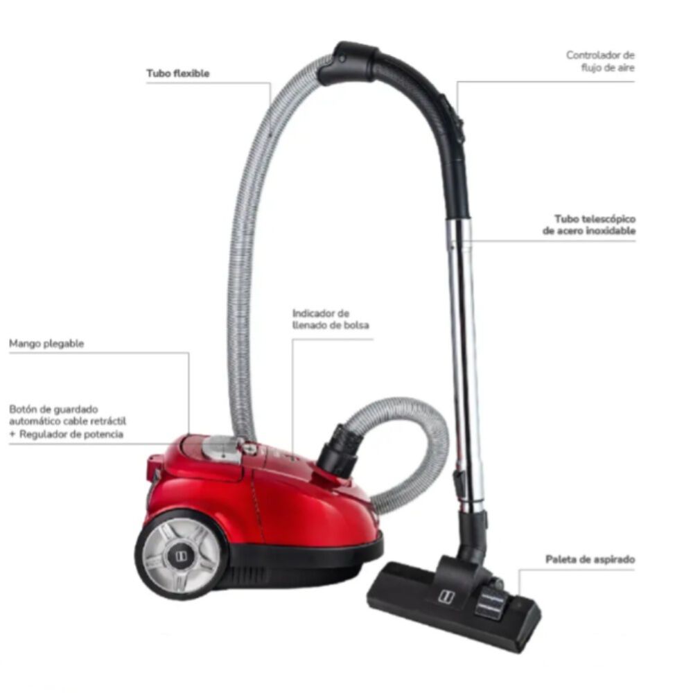 Aspiradora Bolsa Thomas Th-1640 Potente 1600w Arrastre image number 8.0