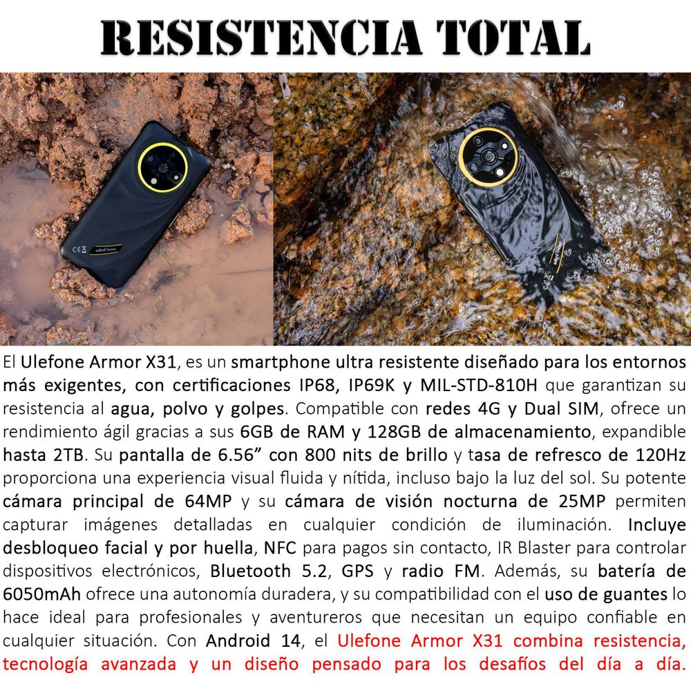Ulefone Armor X31 - Resistencia Extrema, 64mp Y Batería De 6050mah image number 1.0