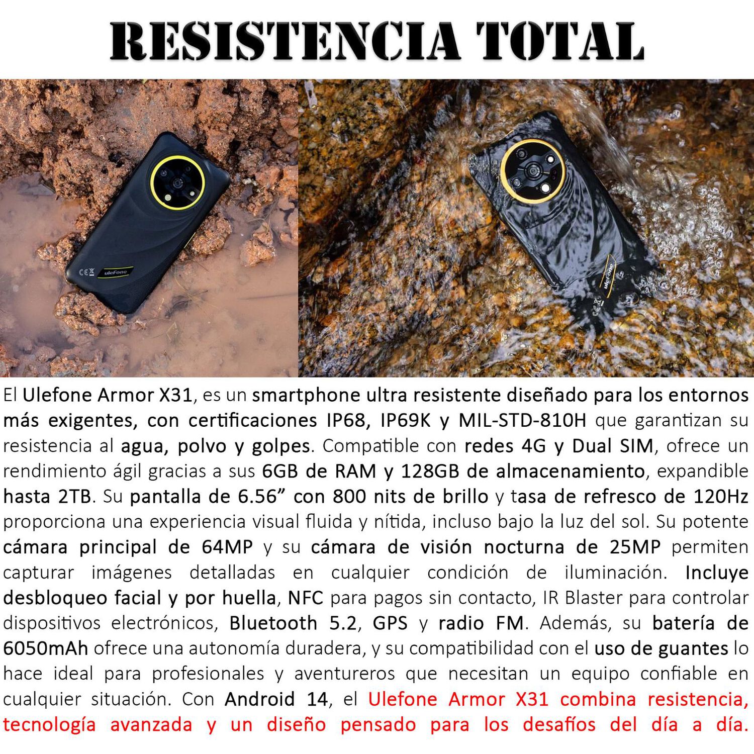 Ulefone Armor X31 - Resistencia Extrema, 64mp Y Bater&iacute;a De 6050mah image number 1.0