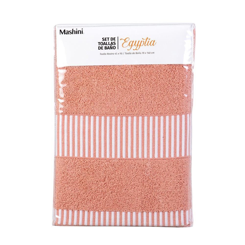 Set 2 Piezas Egyptia 460 Grs 45x90/70x140 Coral image number 2.0