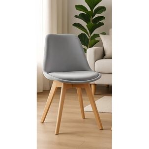 Silla Tulip Velvet Gris