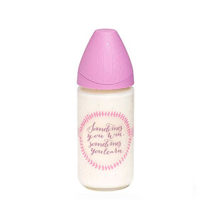 Mamadera De Vidrio De 240 Ml Con Tetina Redonda De Silicona Flujo Variable +0 Meses