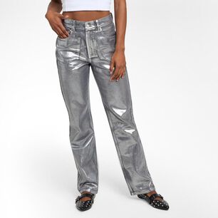 ROLLY GO PANTALÓN METALIZADO TIRO MEDIO STRAIGHT MUJER ROLLY GO