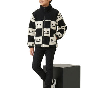 Chaqueta Polar Chiporro Aesthetic Dise&ntilde;o Cuadricula Urbano