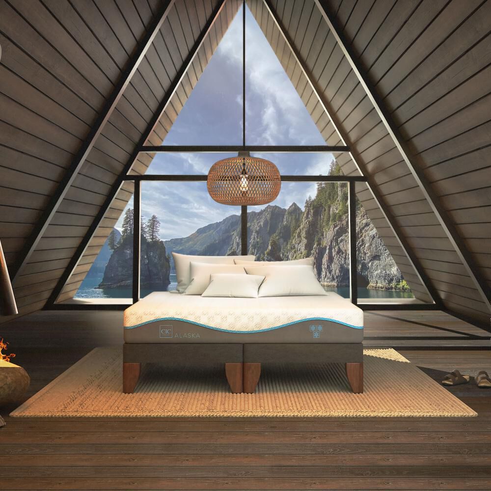 Cama Europea Cic Alaska / King / Base Dividida + Respaldo image number 5.0