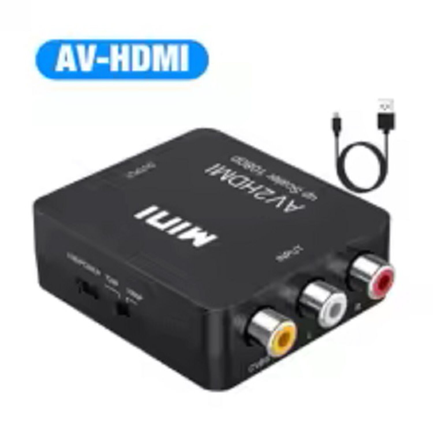 Adaptador Rca 2av A Hdmi Convertidor Rca Hembra Hdmi Hembra Conversor 2av A Hdmi Audio Y Video Cuadrado Blanco image number 4.0