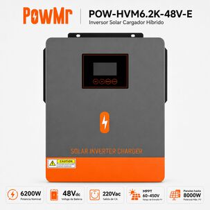 Inversor Solar H&iacute;brido Powmr 6200w 48v Funciona Sin Bater&iacute;as