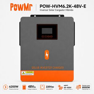 Inversor Solar H&iacute;brido Powmr 6200w 48v Funciona Sin Bater&iacute;as