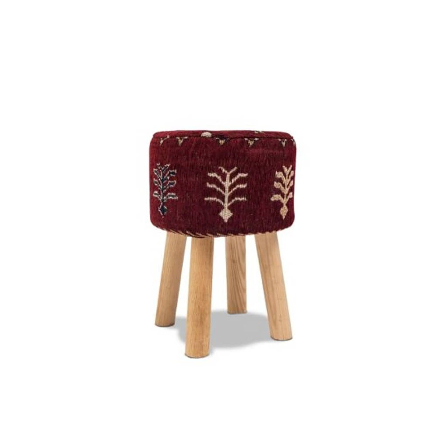 Taburete Jacquard Burdeo image number 0.0