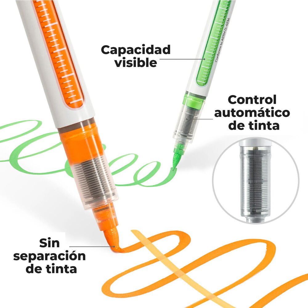 Ohuhu 24 Marcadores Acr&iacute;licos Punta Pincel image number 4.0