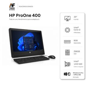 Aio Hp 400 G2 I3 6th 8gb 256gb - Win11 Office - Reacondicionado Profesional