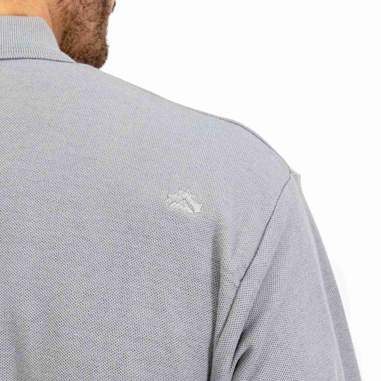 Polera Pique Quebec Manga Larga Gris Hombre image number 6.0