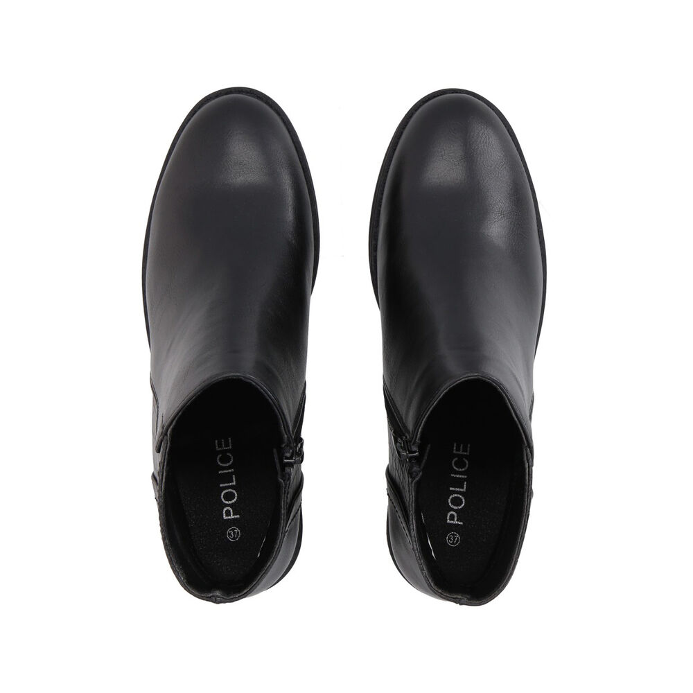 Botin Mujer Negro Zara Police image number 4.0