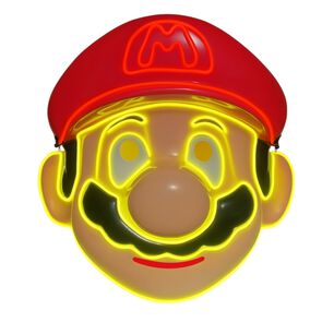 M&aacute;scara Accesorio Cosplay De Super Mario Led Para Fiesta