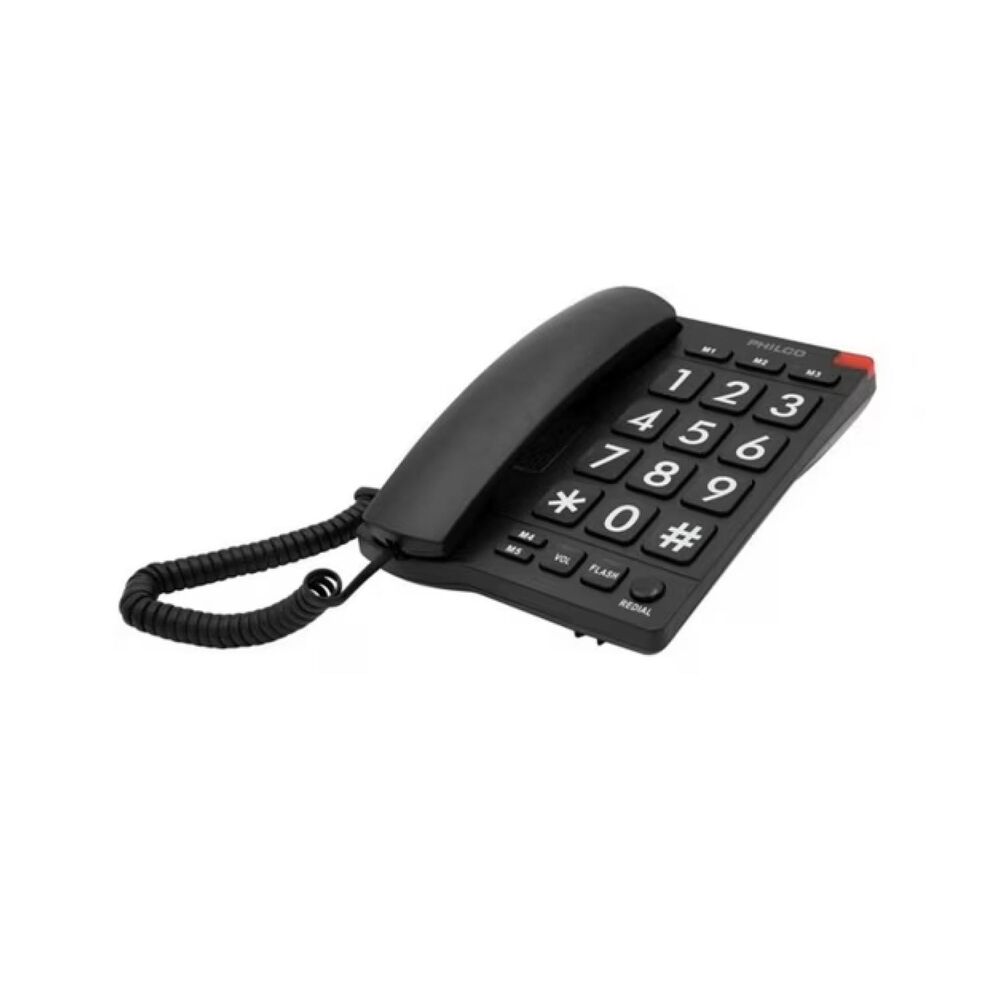 Telefono Sobre Mesa Botones Grandes Negro Rt170bk Philco image number 2.0