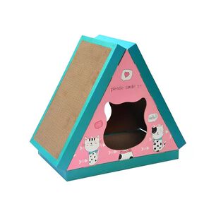 Rascador Especial Para Gatos Casa Forma Triangular Mascotas