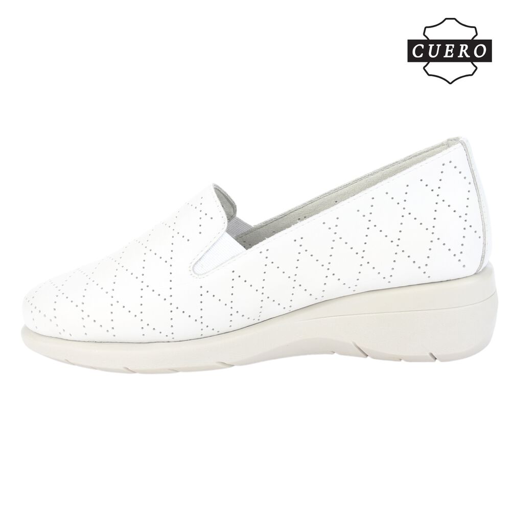 Mocasin De Cuero Chalada Mujer Cala-2 Beige Casual image number 2.0