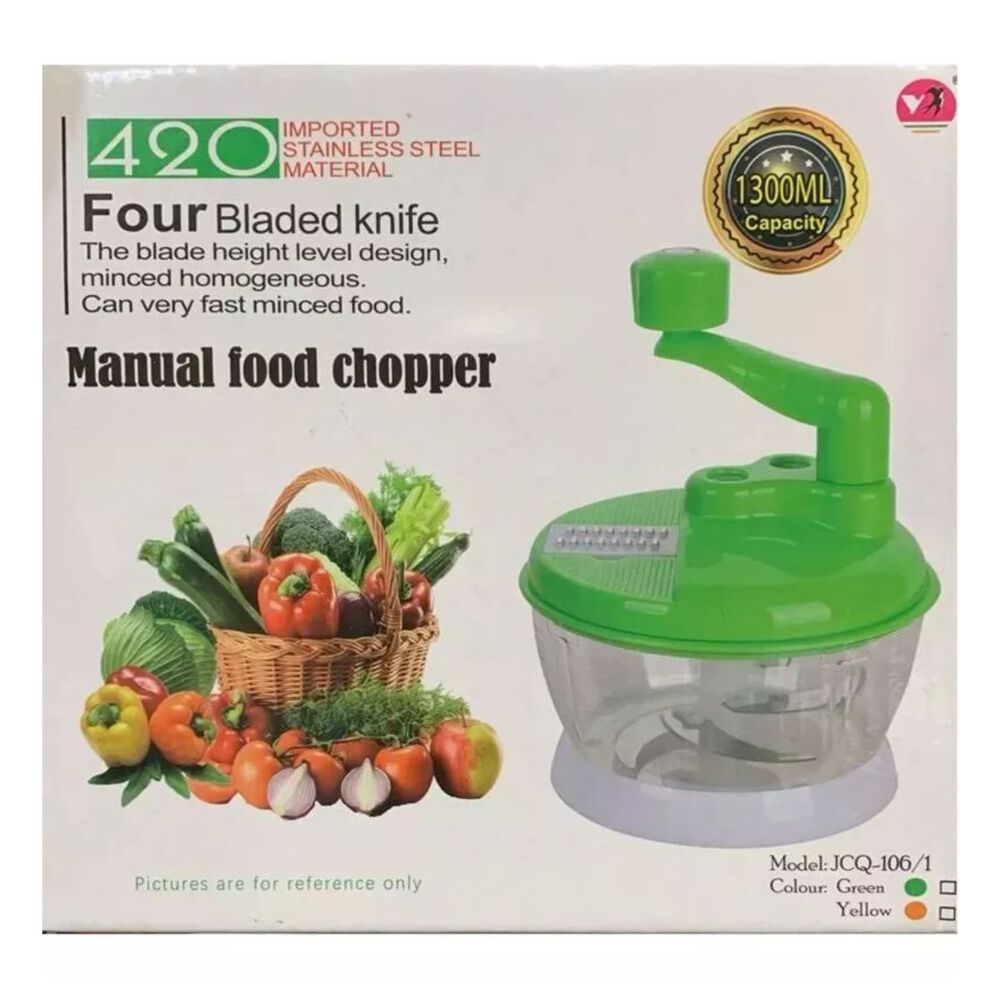 Picador De Verduras Manual Verde 19cm Herramienta Culinaria image number 0.0