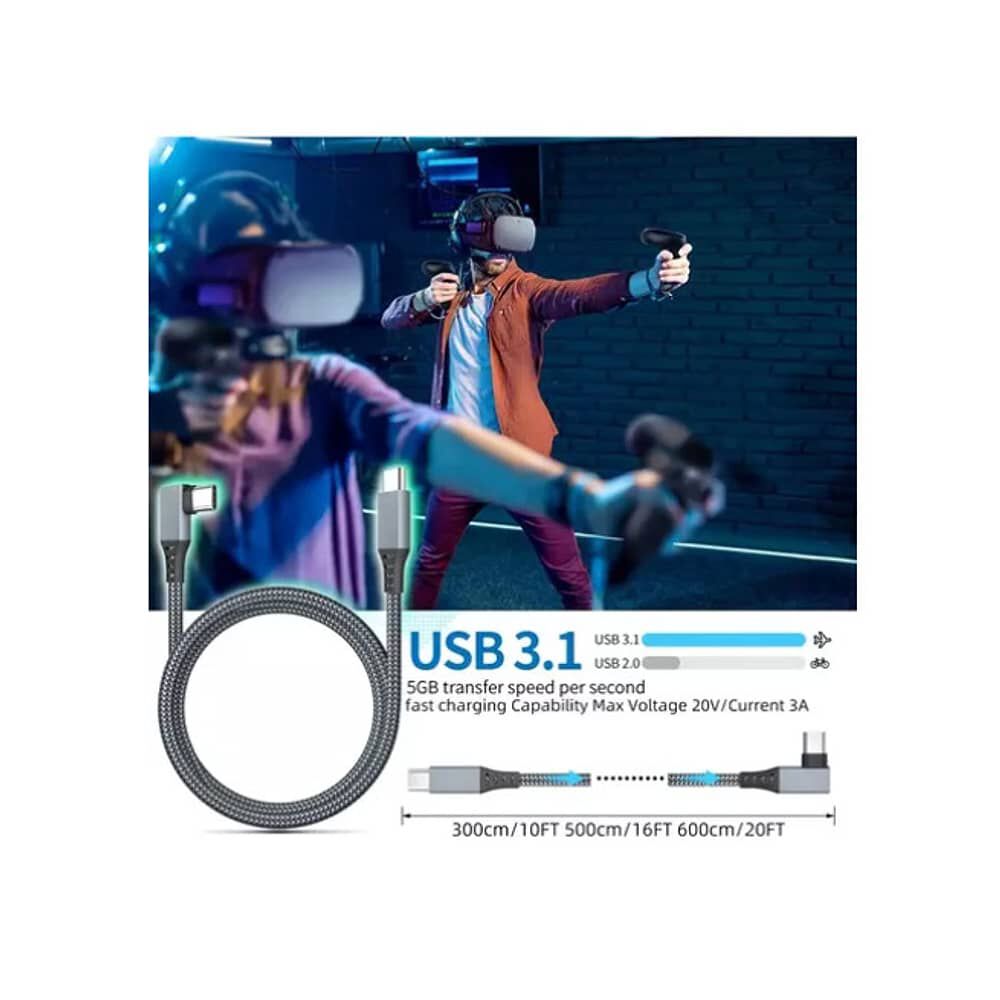 Cable Para Lente Oculus Link Usb-c A 3.1 2da Gen. (5m) 90 image number 6.0