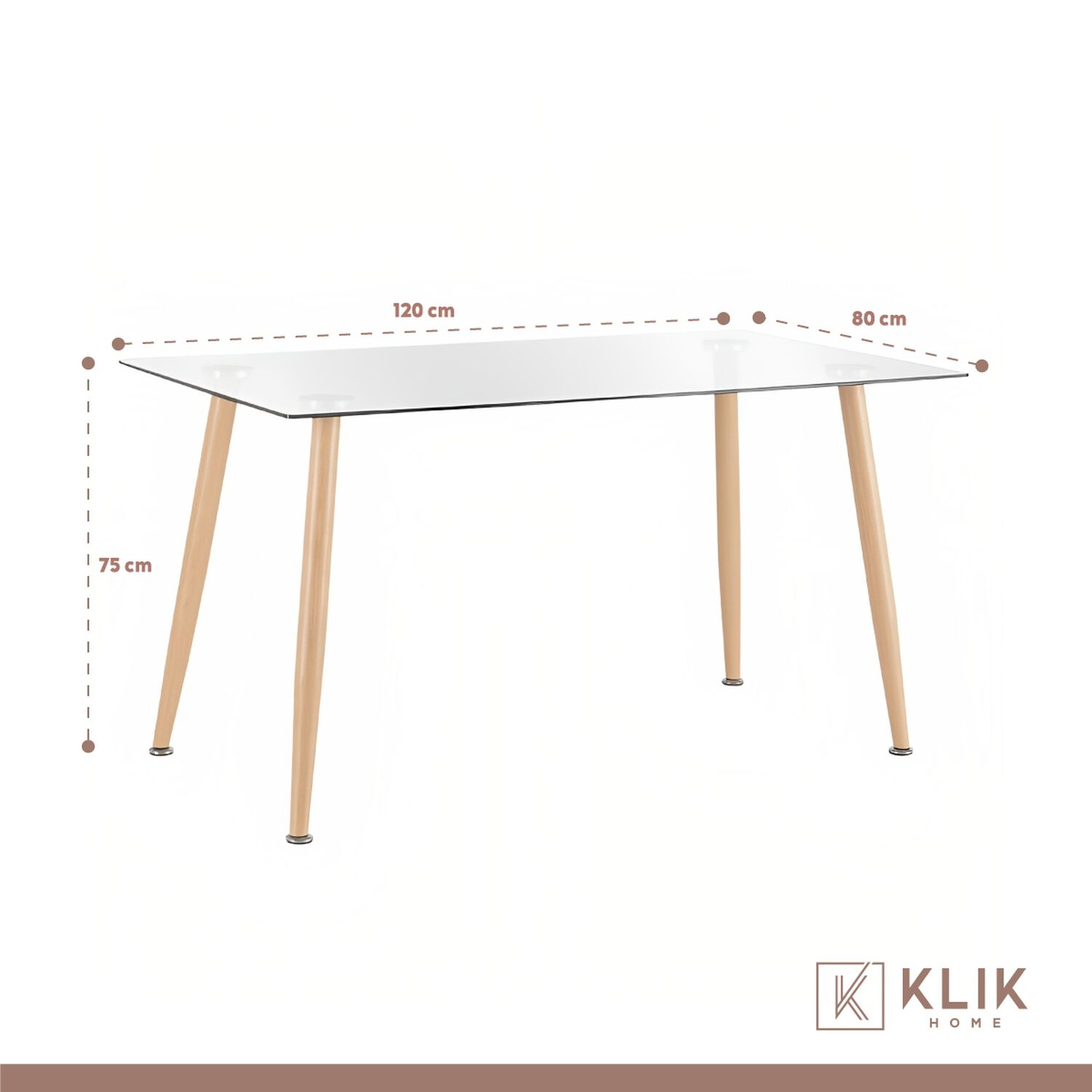 Comedor Mesa Vidrio Rectangular 120x80 + 6 Silla Macron Terciopelo - Gris image number 4.0