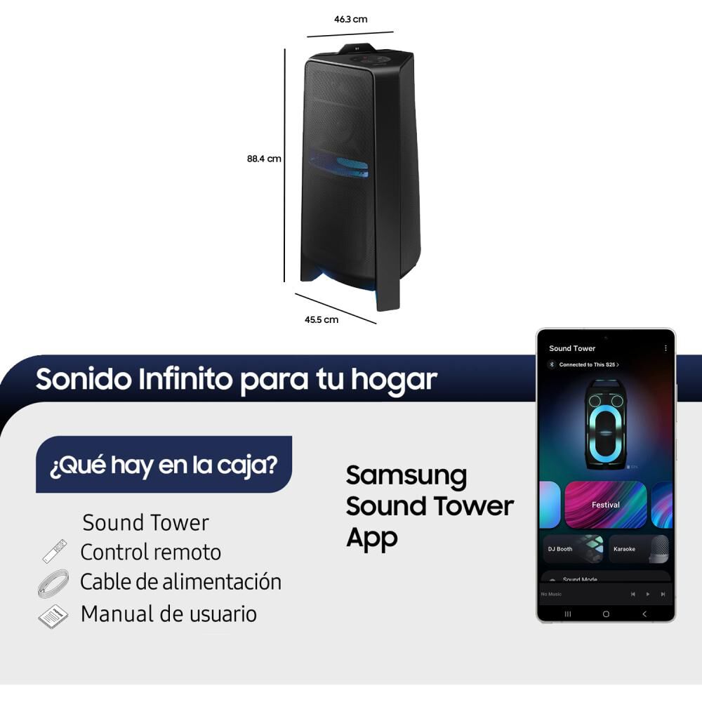 Minicomponente Samsung Sound Tower MX-T70/ZS 2020 image number 1.0