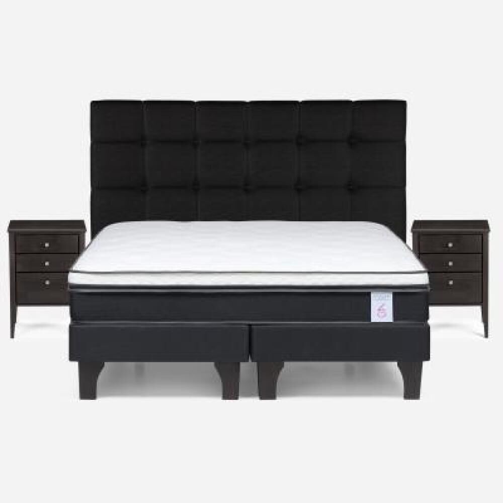 Cama Europea Rosen New Style 6 / King / Base Dividida + Set De Maderas image number 8.0