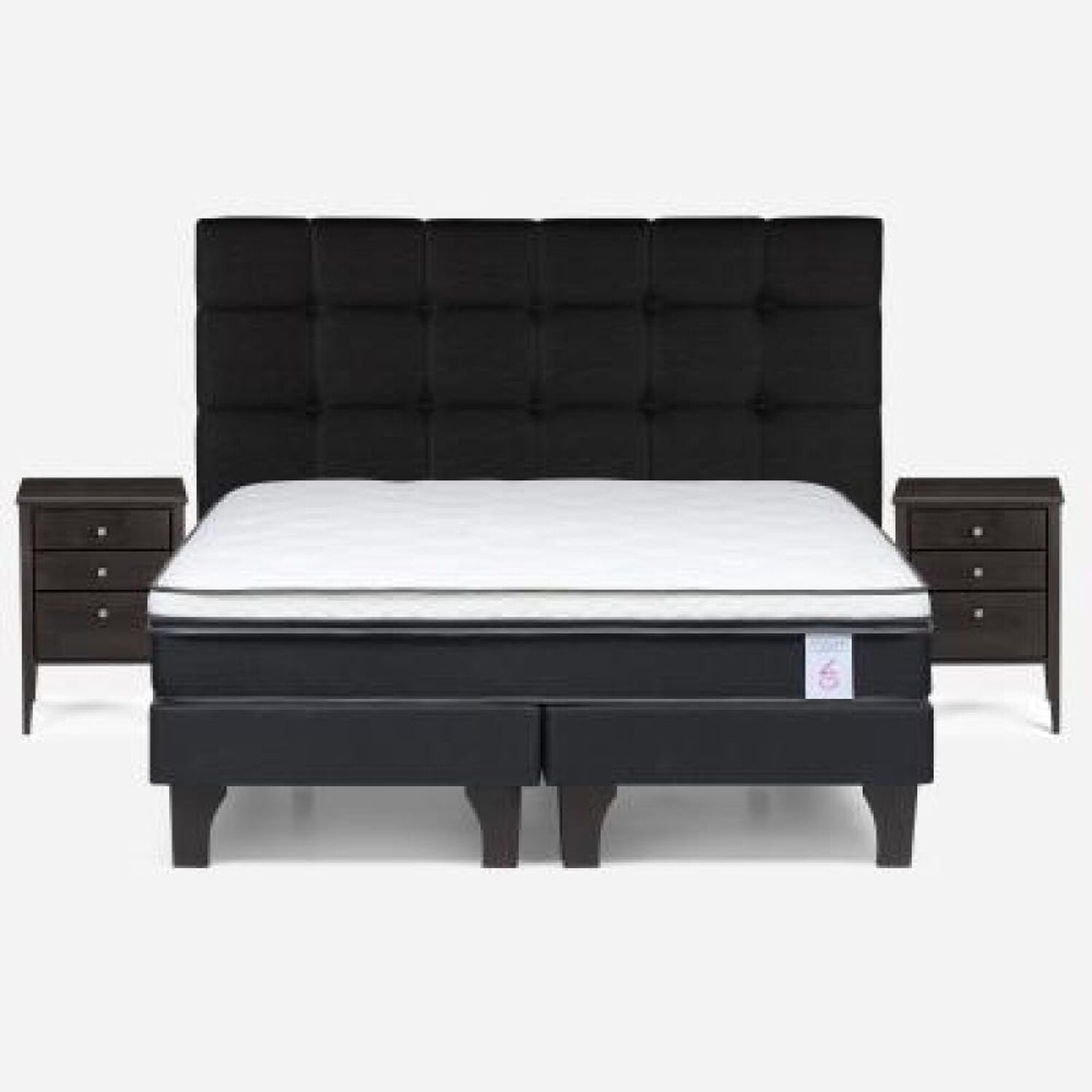 Cama Europea Rosen New Style 6 / King / Base Dividida + Set De Maderas image number 8.0