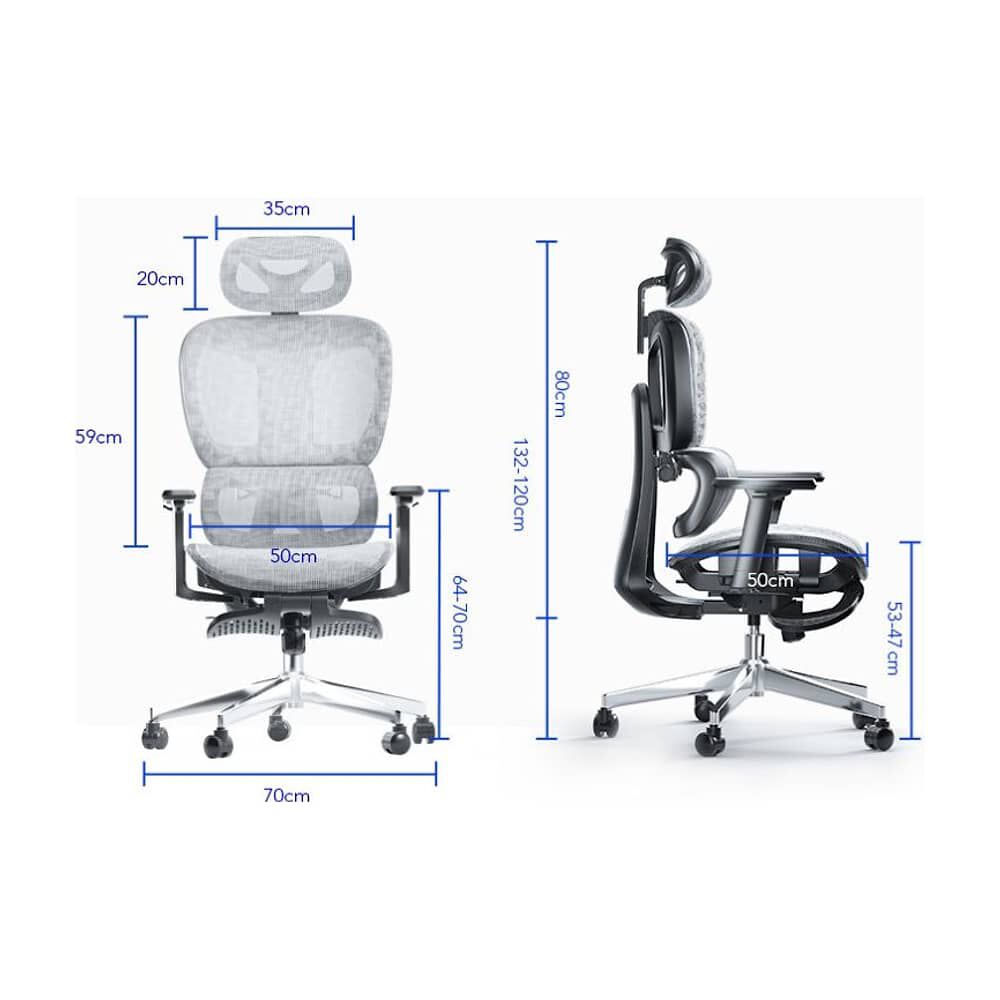 Silla Oficina &Eacute;lite Ergon&oacute;mica Soporte Lumbar Cervical Ajustable image number 2.0