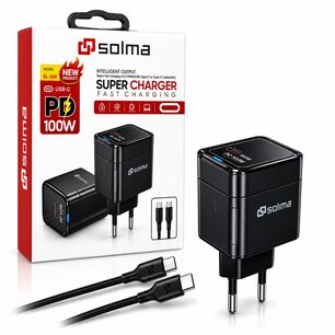 Cargador Universal Solma Pd 100w Usb-c Carga R&aacute;pida Iphone Android