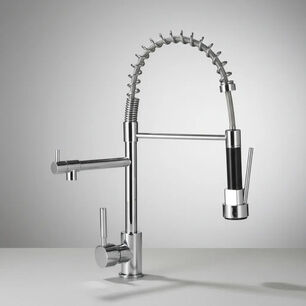 Monomando Llave Grifo Lavaplatos Extra&iacute;ble Modelo Bangor Marca Pmb Cromado Giro 360