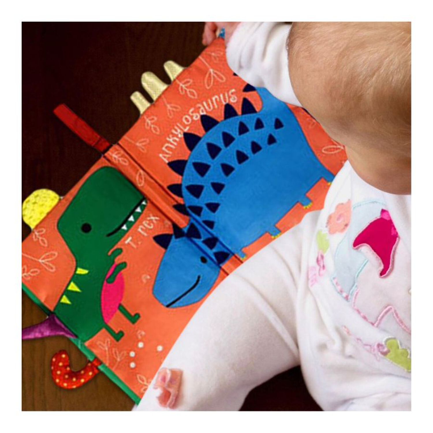 Libro Sensorial De Tela Para Beb&eacute;s Estimulaci&oacute;n Temprana Dinosaurios image number 5.0