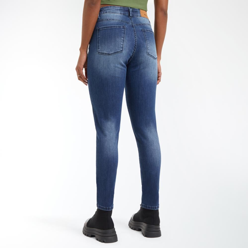 Jeans Focalizado Tiro Alto Skinny Mujer Rolly Go image number 3.0